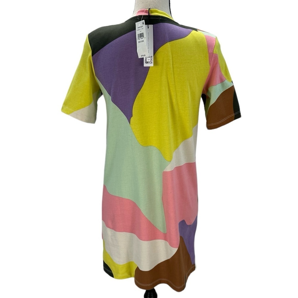 Sanctuary Short Sleeve Crew Neck Color Block T-Shirt Dress - size XXS - Picture 3 of 9
